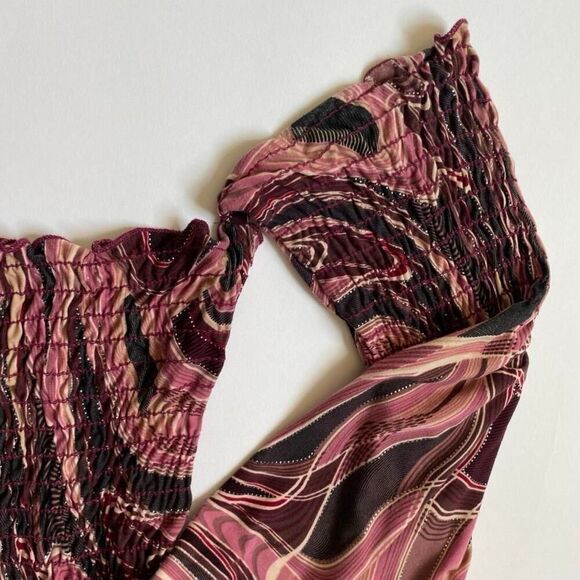 Y2K pink swirl print top - Picture 3 of 8